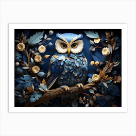 Contemporary Owl 8 Art Print