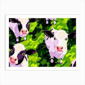 Cows In The Field Art Print