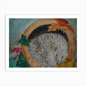 Animal Wall Art, Hedgehog Vibrant Expressions Art Print