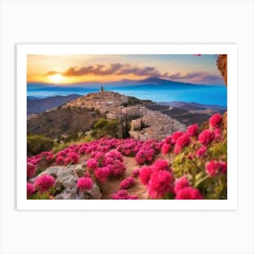 Sunset In Sicily 1 Art Print