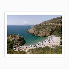 Greek beach Art Print