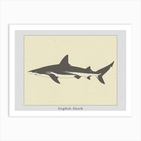 Dogfish Shark Silhouette 3 Poster Art Print