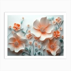 Paper Flowers 49 Art Print