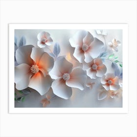 3d Artwork Flower and Art Background 1 Art Print