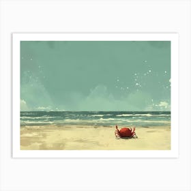 Crab On The Beach 1 Art Print