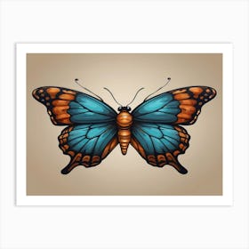 Butterfly Tattoo Design 2 Art Print