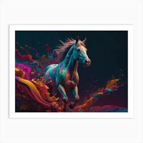 Colorful Horse 2 Art Print