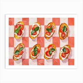 Bruscetta Pink Checkerboard 1 Art Print