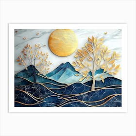 Mountains And Trees 1 Art Print