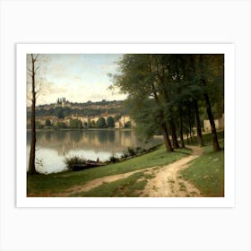 Walk By The Lake Art Print