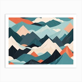 Mountains And Clouds 1 Art Print