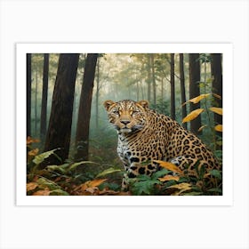 Leopard In The Forest 7 Art Print