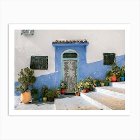 Blue Door Chefchaouen  Morocco  Art Print