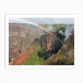 Rainbow Over A Canyon Art Print