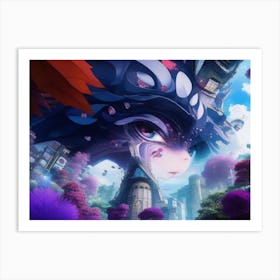 Girl In A City Art Print