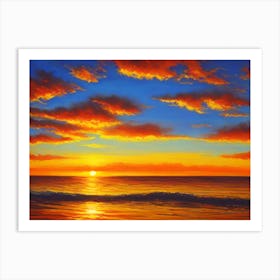 Sunset Over The Ocean 7 Art Print