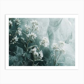 Flowers In The Ice Art Print