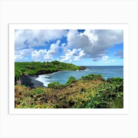 Black Sand Beach (Maui Series) Art Print