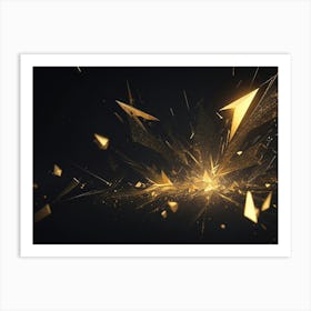 Golden Shards Art Print