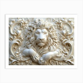 3D Lion 1 Art Print