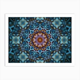 Abstraction Blue Carpet Art Print