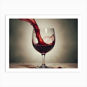 Red Wine Pouring Art Print