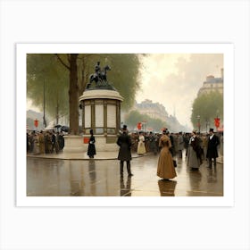 Paris In The Rain Art Print