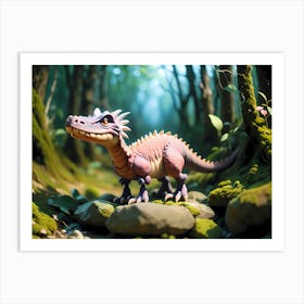 Small Dinosaur In The Forest Art Print