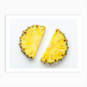 Pineapple Slices Isolated On White Background 5 Art Print