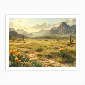 Desert Arizona Landscape Art Print