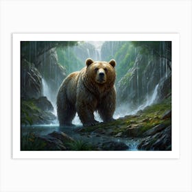 Bear In The Forest 3 Art Print