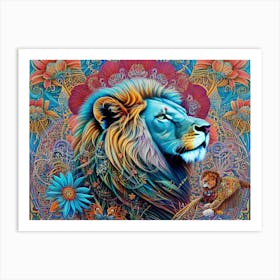 Lion Painting 63 Art Print