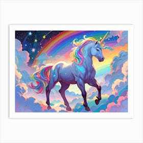 Unicorn In The Sky 15 Art Print