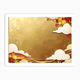 Gold Autumn Background Art Print