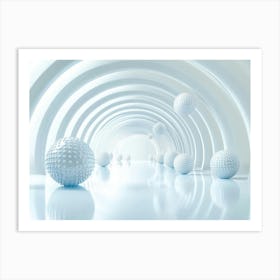 Golf Balls In A Tunnel 1 Art Print