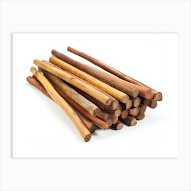 Pile Of Wooden Sticks Art Print