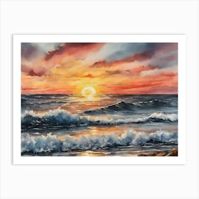 Ocean Sunset Art Print