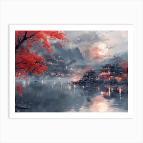 Chinese Landscape Painting 26 Art Print