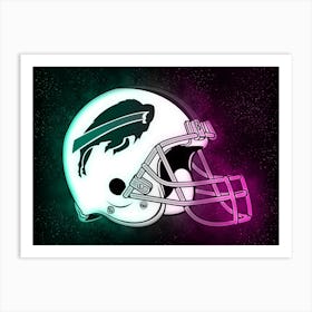 Buffalo Bills Helmet Style Art Print