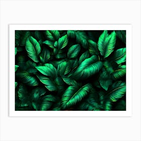 Green Leaves Background 1 Art Print
