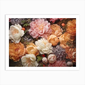 Baroque Peonies Art Print