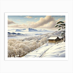 Default Snowfall At Hokkaido Art Print