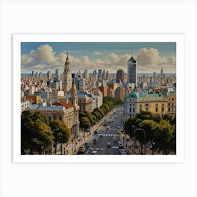 Cityscape art Art Print