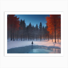 Lonely Lake Art Print