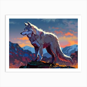 Wolf Painting 1 Art Print