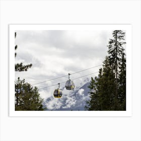 Gondolas In The Mountains Art Print