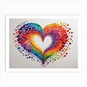 Rainbow Heart 12 Art Print