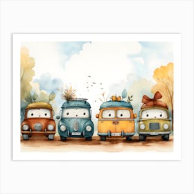 Joyful Journeys Watercolor Whispers Of Childhood Art Print