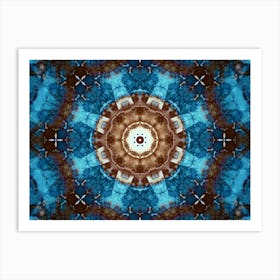 Abstract Mandala Gold Star 2 Art Print