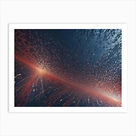 Abstract Image Of A Fiery, Glowing, Red And Orange Explosion Art Print